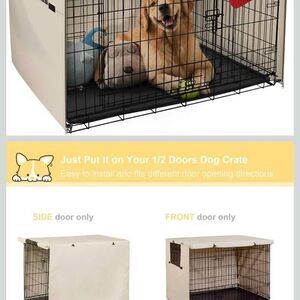 Dog Crate Cover Heavy Duty Polyester Pet Kennel Sunshade Universal Fit